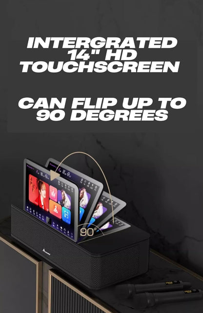 2026 KV-S6 All-in-One Complete Soundbar System with 2 Wireless Microphones